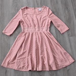 American Rag Soft Pink Crochet A-Line Dress Sz XL